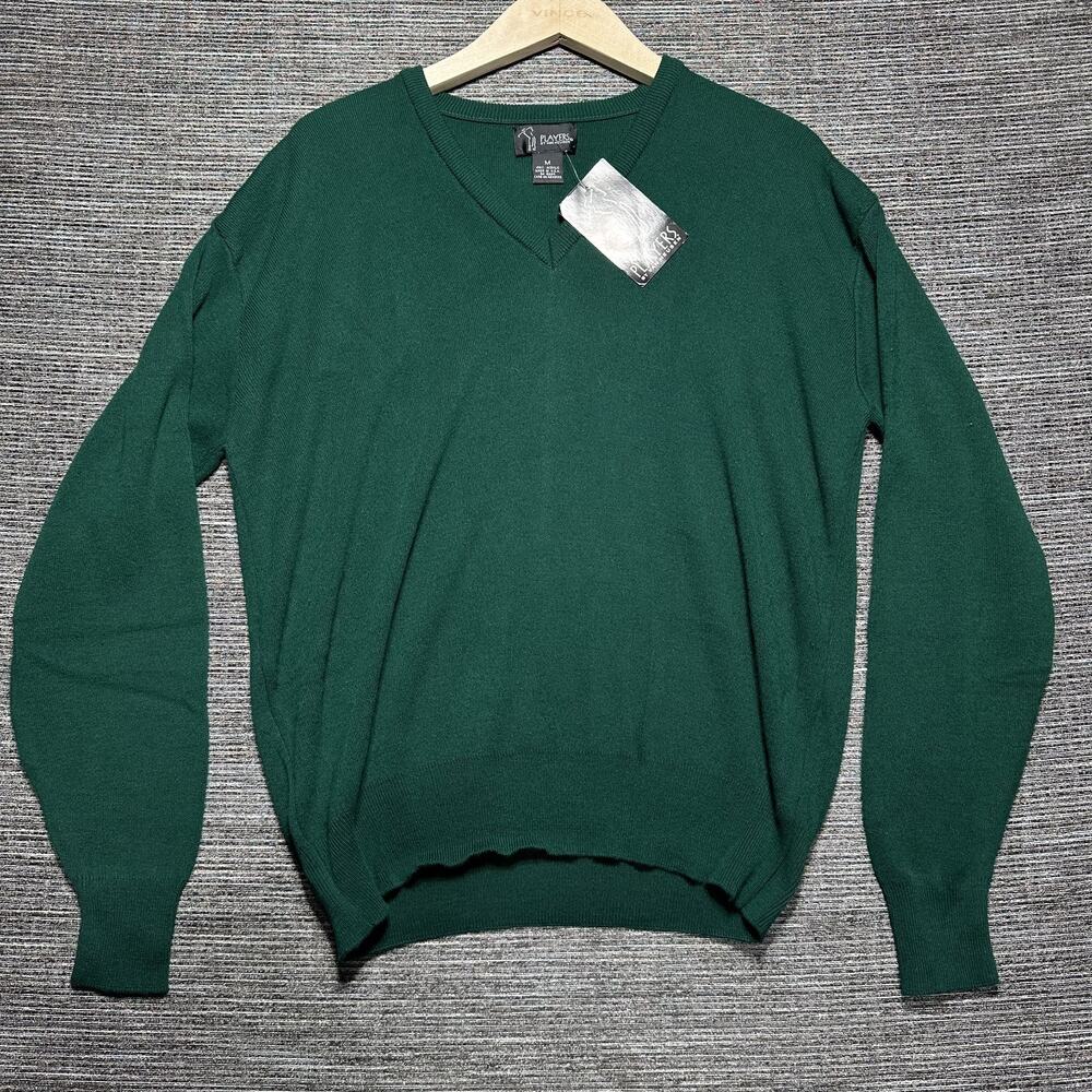 Players by Van Heusen Men's M Green Knit Long Sleeve Championship Golf